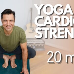 20 Minute Yoga & HIIT for Cardio & Strength - No Jumping or Equipment | David O Yoga