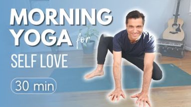 Morning Yoga Flow with Self Love Affirmations | David O Yoga