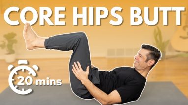 Morning Yoga Workout for Core, Hips & Butt (slow and controlled)