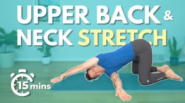 15 Minute Morning Yoga Stretch for Upper Back and Neck Pain RELIEF
